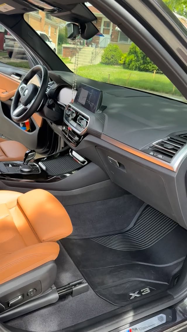 BMW X3 interior, spotless after a full interior detail